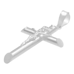 Dije Cruz Tubo Liso Plata .925 para Caballero - Imagen 3