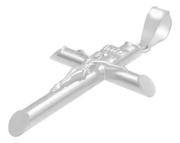Dije Cruz Tubo Liso Plata .925 para Caballero - Imagen 3