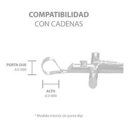 Dije Cruz Tubo Liso Plata .925 para Caballero - Imagen 5