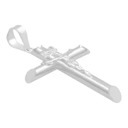 Dije Cruz Tubo Liso Plata .925 para Caballero - Imagen 8