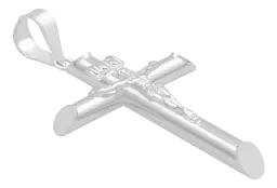 Dije Cruz Tubo Liso Plata .925 para Caballero - Imagen 8