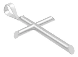 Dije Cruz Tubo Liso 6cm Plata .925 - Imagen 3