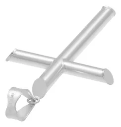 Dije Cruz Tubo Liso 6cm Plata .925 - Imagen 5