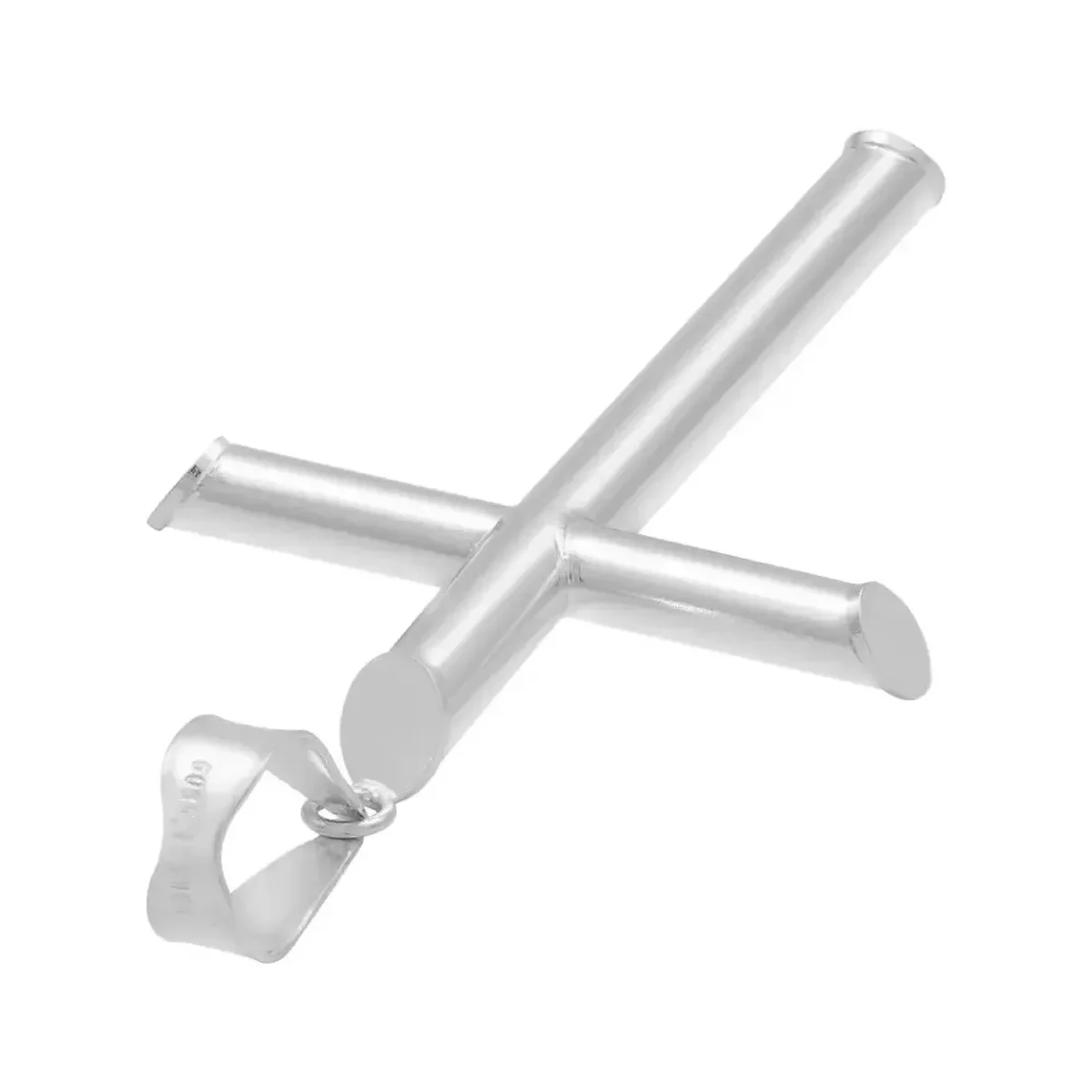 Dije Cruz Tubo Liso 6cm Plata .925 - Imagen 5