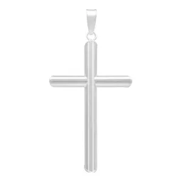 Dije Cruz Tubo Liso Plata .925 - Imagen 3