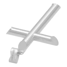 Dije Cruz Tubo Liso Plata .925 - Imagen 6