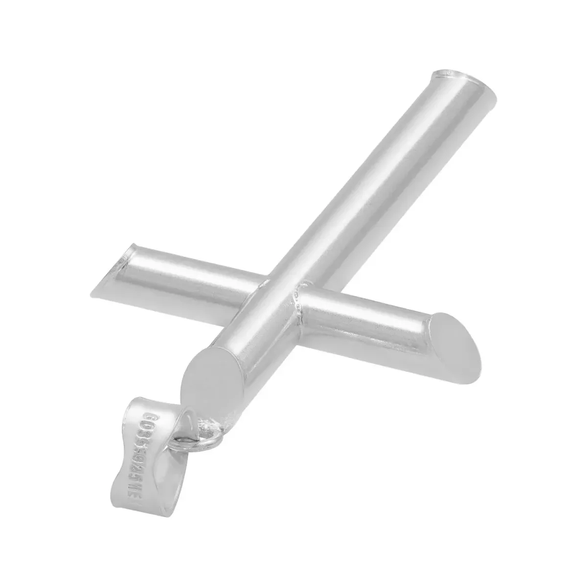 Dije Cruz Tubo Liso Plata .925 - Imagen 6