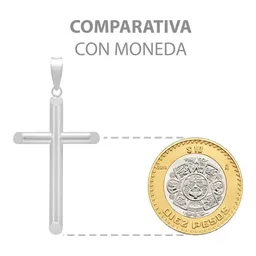 Dije Cruz Tubo Liso Plata .925 - Imagen 9
