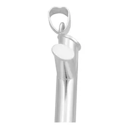 Dije Cruz Tubular Liso Plata 925 para Hombre - Imagen 5