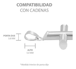 Dije Cruz Tubular Liso Plata 925 para Hombre - Imagen 6