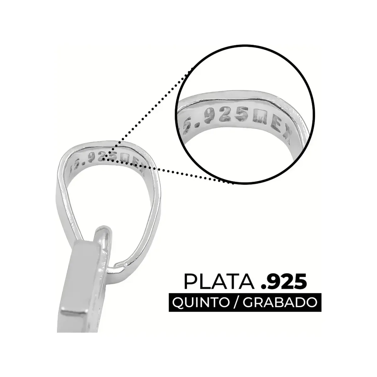 Dije Cruz Virgen Guadalupe Plata 925 Zirconias - Imagen 3