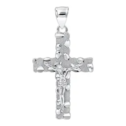 Dije de Cruz de Plata .925 Rodizada con Acabado Pulido - Imagen 1