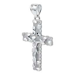 Dije de Cruz de Plata .925 Rodizada con Acabado Pulido - Imagen 2
