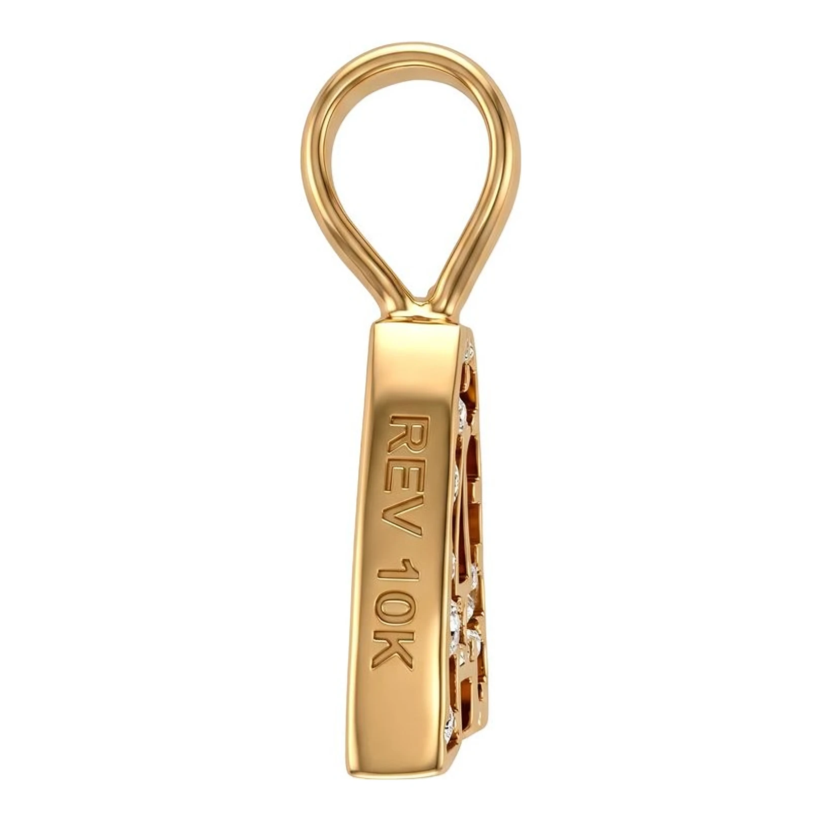 Dije de Oro 10k Letra A con Zirconias - Imagen 4