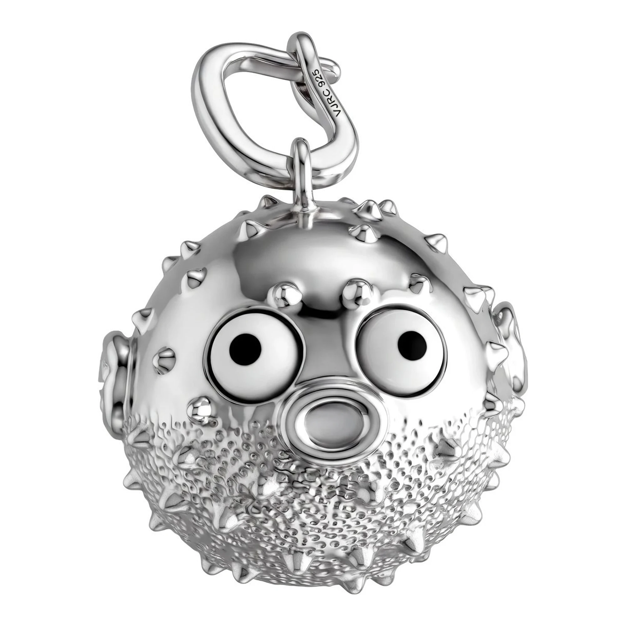 Dije de Pez Globo 3D Inflado de Plata .925 - Imagen 3