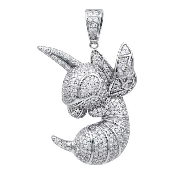 Dije de avispa hip hop en plata ley 925 rodizada con zirconias Joyaris