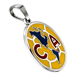 Dije de Plata .925 Escudo de Futbol Club Esmaltado Amarillo - Imagen 2