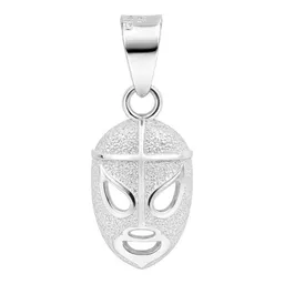 Dije de Plata .925 Máscara de Luchador Acabado Pulido 30 mm - Imagen 1