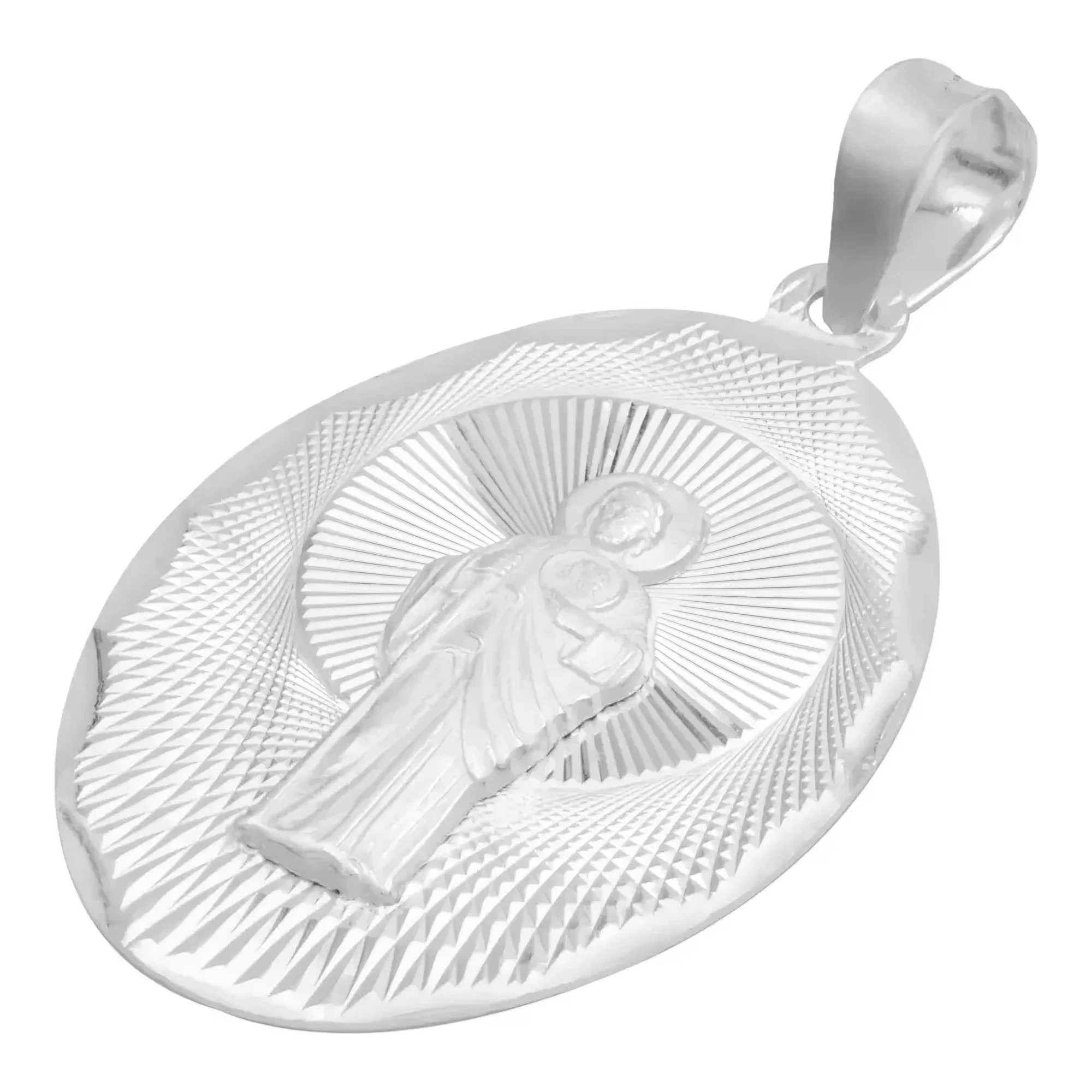 Dije de Plata .925 Medalla San Judas Ovalada 10 mm - Imagen 3