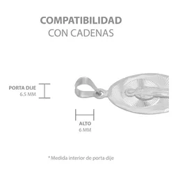 Dije de Plata .925 Medalla San Judas Ovalada 10 mm - Imagen 6