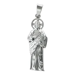 Dije de Plata .925 San Judas Tadeo Liso 54 mm - Imagen 1