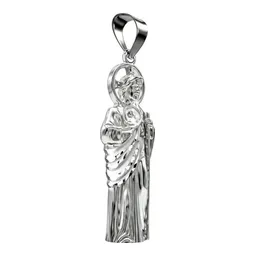 Dije de Plata .925 San Judas Tadeo Liso 54 mm - Imagen 3