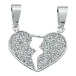 Dije Doble Corazón Plata 925 Artesanal para Mujer - Imagen 1