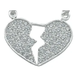Dije Doble Corazón Plata 925 Artesanal para Mujer - Imagen 2