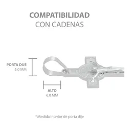 Dije Doble Vista Plata 925 Cruz Cristo San Benito Religioso Unisex - Imagen 6
