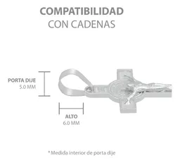 Dije Doble Vista Plata 925 Cruz Cristo San Benito Religioso Unisex - Imagen 6