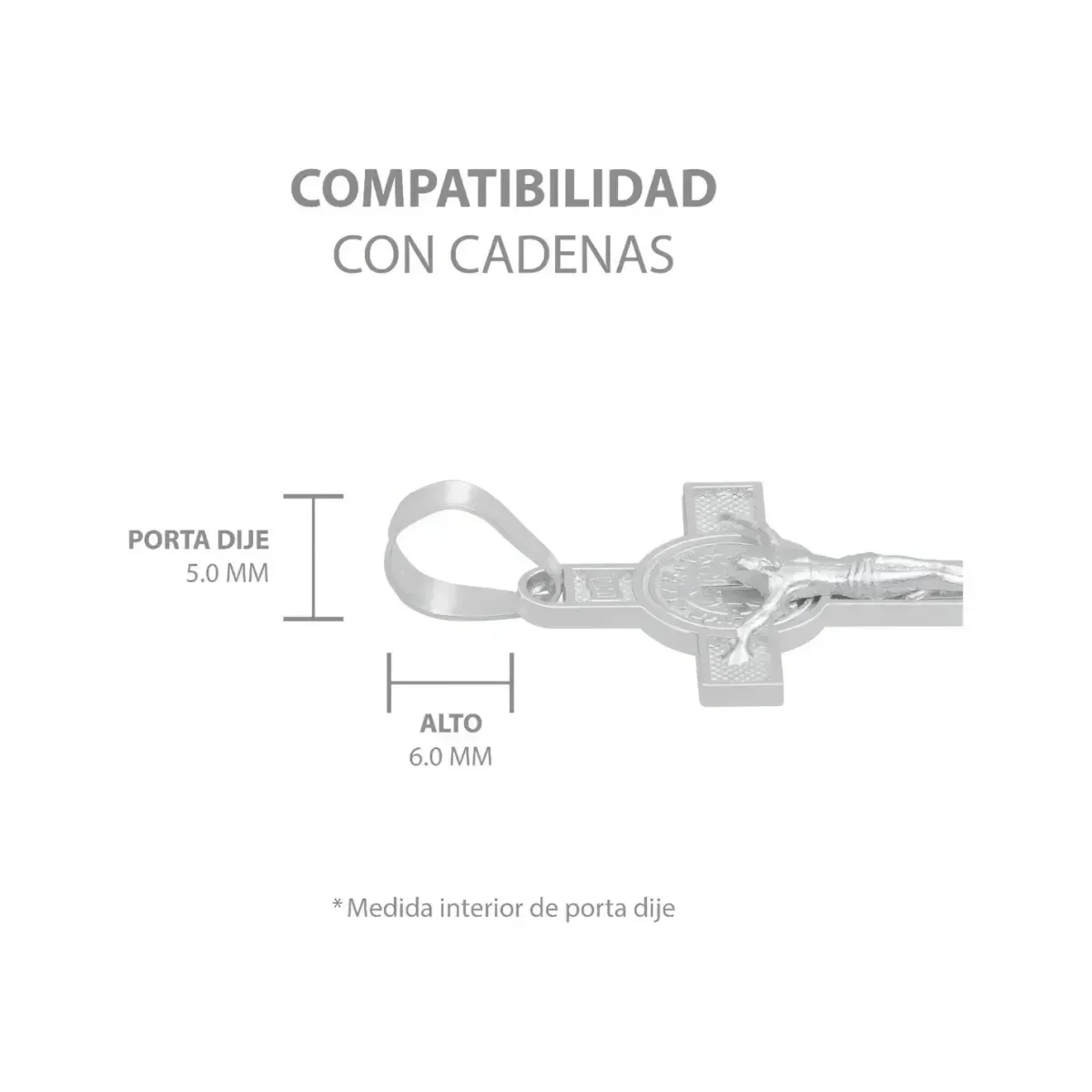 Dije Doble Vista Plata 925 Cruz Cristo San Benito Religioso Unisex - Imagen 6