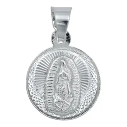 Dije Doble Vista San Judas Tadeo Virgen Guadalupe Plata 925 Diamantado - Imagen 2