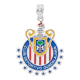 Dije Esmaltado Chivas Guadalajara Plata .925 - Imagen 1