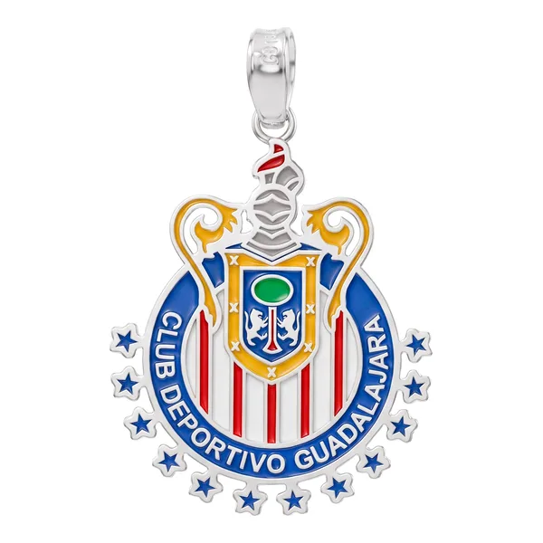 Dije Esmaltado Chivas Guadalajara Plata .925 - Imagen 1