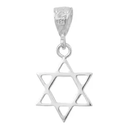 Dije Estrella de David Vaciada Plata Ley .925 para Hombre - Imagen 1