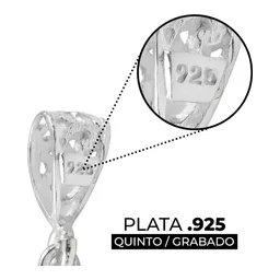 Dije Estrella de David Vaciada Plata Ley .925 para Hombre - Imagen 2