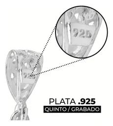 Dije Estrella de David Vaciada Plata Ley .925 para Hombre - Imagen 2