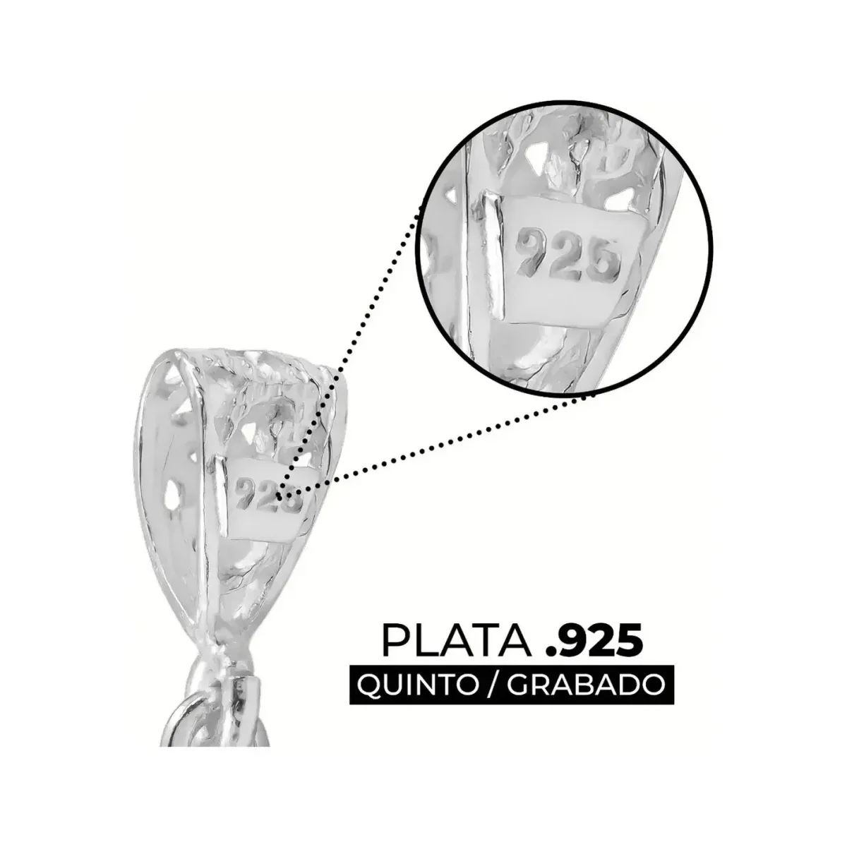 Dije Estrella de David Vaciada Plata Ley .925 para Hombre - Imagen 2