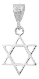 Dije Estrella de David Vaciada Plata Ley .925 para Hombre - Imagen 3