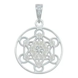 Dije Estrella de Metatrón Plata 925 con Zirconia Transparente - Imagen 1