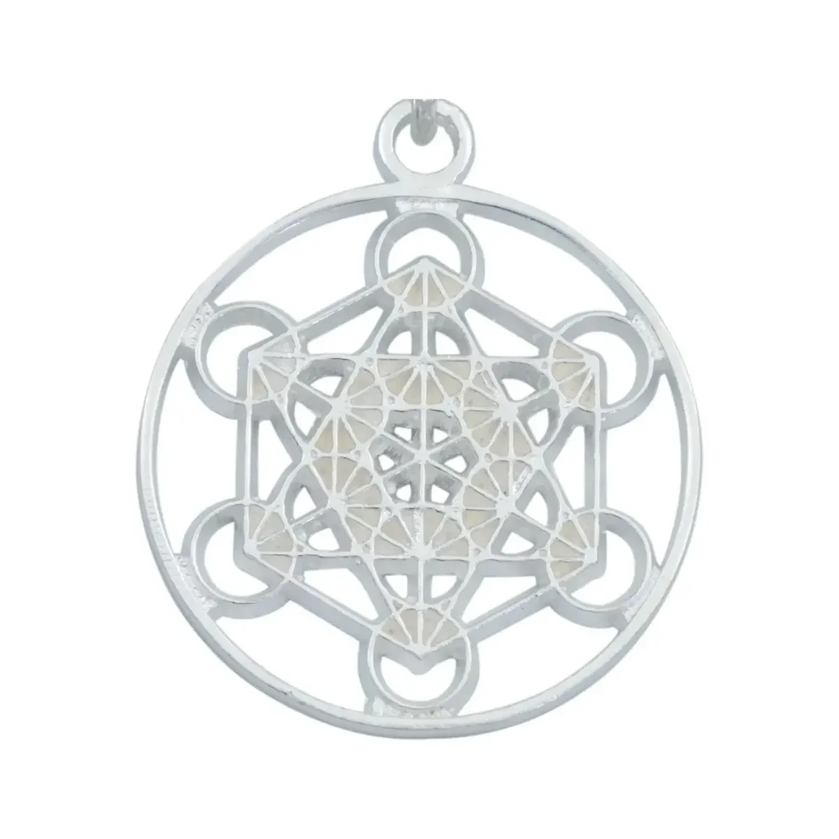 Dije Estrella de Metatrón Plata 925 con Zirconia Transparente - Imagen 2