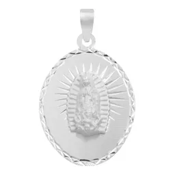 Dije Estrella Virgen de Guadalupe Plata 925 Diamantada Religioso - Imagen 1