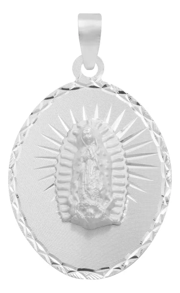 Dije Estrella Virgen de Guadalupe Plata 925 Diamantada Religioso - Imagen 1