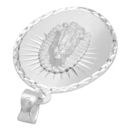 Dije Estrella Virgen de Guadalupe Plata 925 Diamantada Religioso - Imagen 4