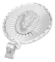 Dije Estrella Virgen de Guadalupe Plata 925 Diamantada Religioso - Imagen 4