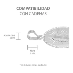 Dije Estrella Virgen de Guadalupe Plata 925 Diamantada Religioso - Imagen 6