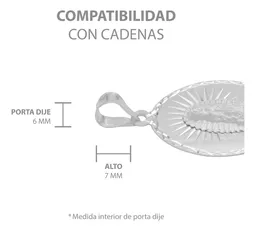 Dije Estrella Virgen de Guadalupe Plata 925 Diamantada Religioso - Imagen 6