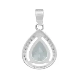 Dije Gota Plata 925 con Zirconias Transparentes para Dama - Imagen 3