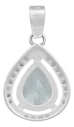 Dije Gota Plata 925 con Zirconias Transparentes para Dama - Imagen 3