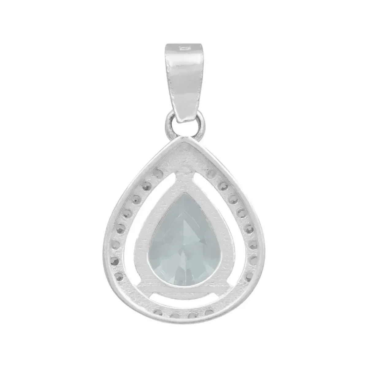 Dije Gota Plata 925 con Zirconias Transparentes para Dama - Imagen 3